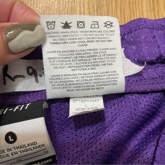 Nike Dri-fit Purple Athletic Shorts Large - Picture 5 of 8
